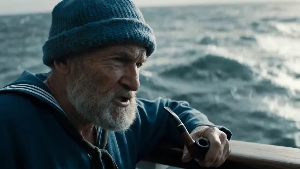 An old sailor at sea